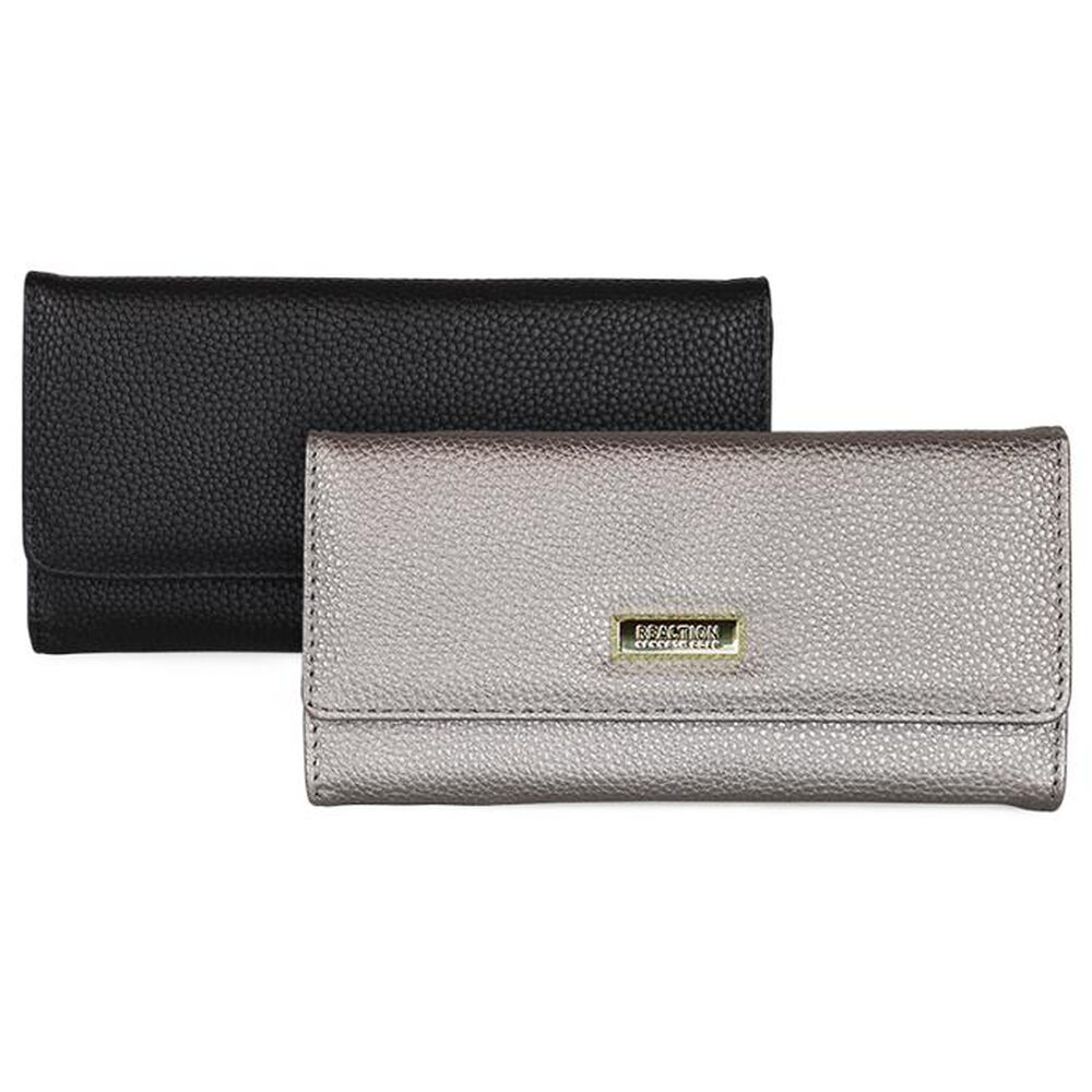 2 Billeteras De Mujer Fidelia Negra Y Gris Kenneth Cole image number 0.0