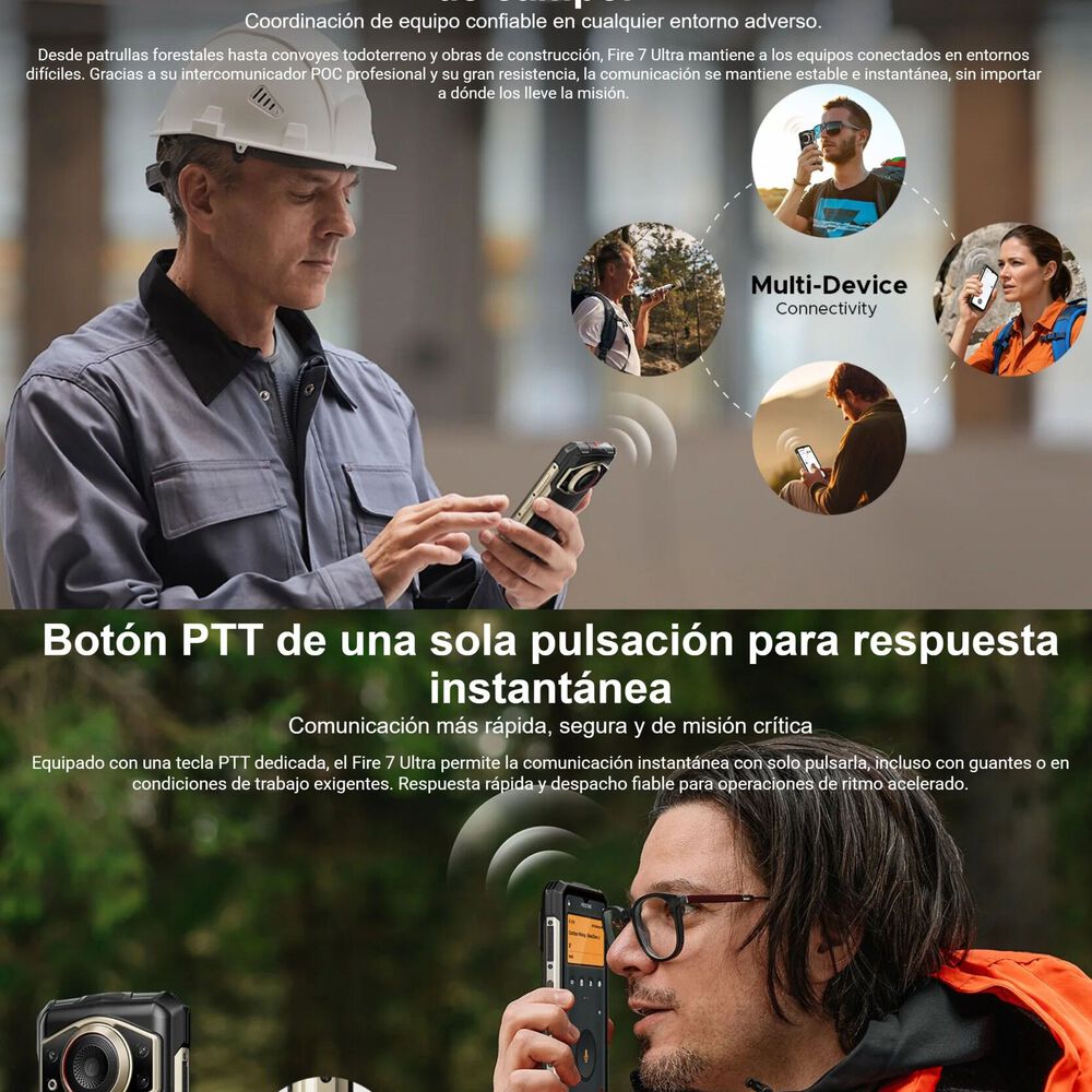 Doogee Fire 7 Ultra 5g Intercomunicador Poc Altavoz 125db image number 2.0