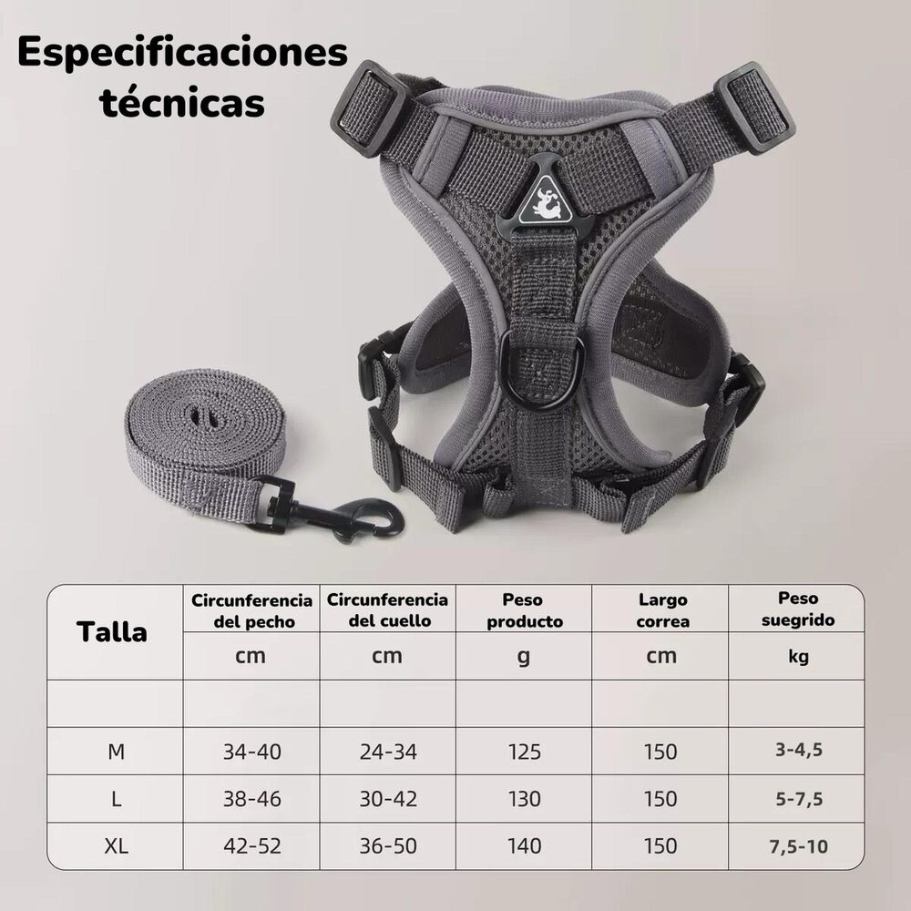 Arn&eacute;s Para Perro Ajustable Con Correa Reflectantes L image number 3.0