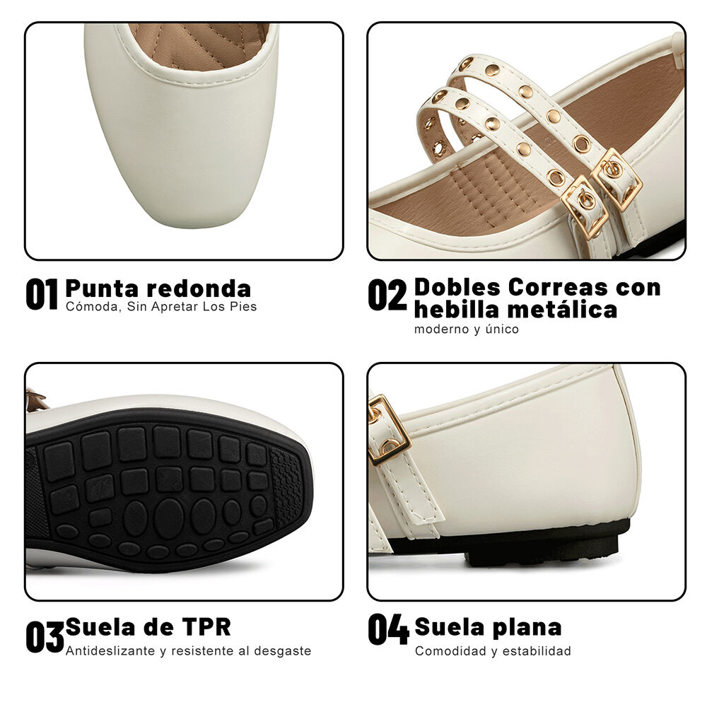 Ballerina Casual Plana Mujer Weide You510 image number 8.0