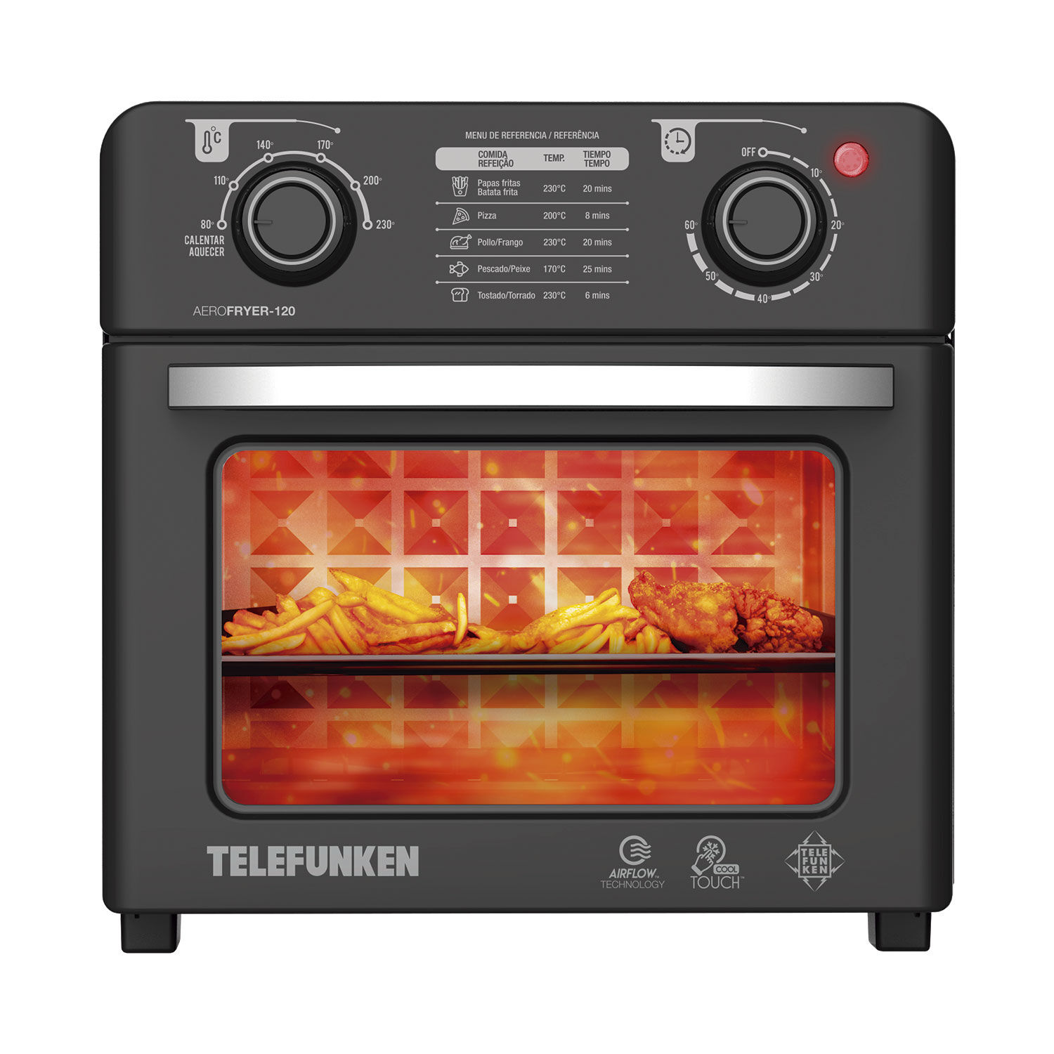 Horno Freidora De Aire Telefunken 12lts Aerofryer 120 image number 1.0