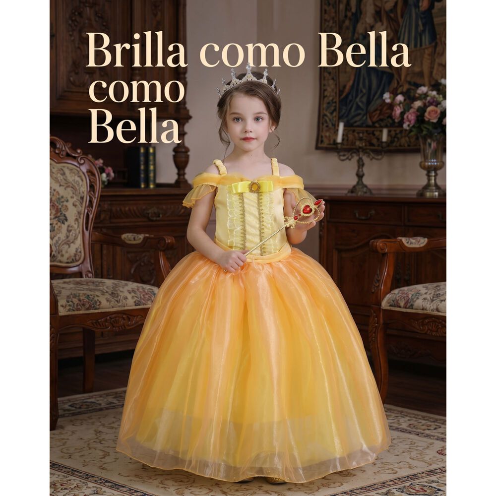 Disfraz Princesas Bella Ni&ntilde;a Disney La Bella Y La Bestia image number 2.0