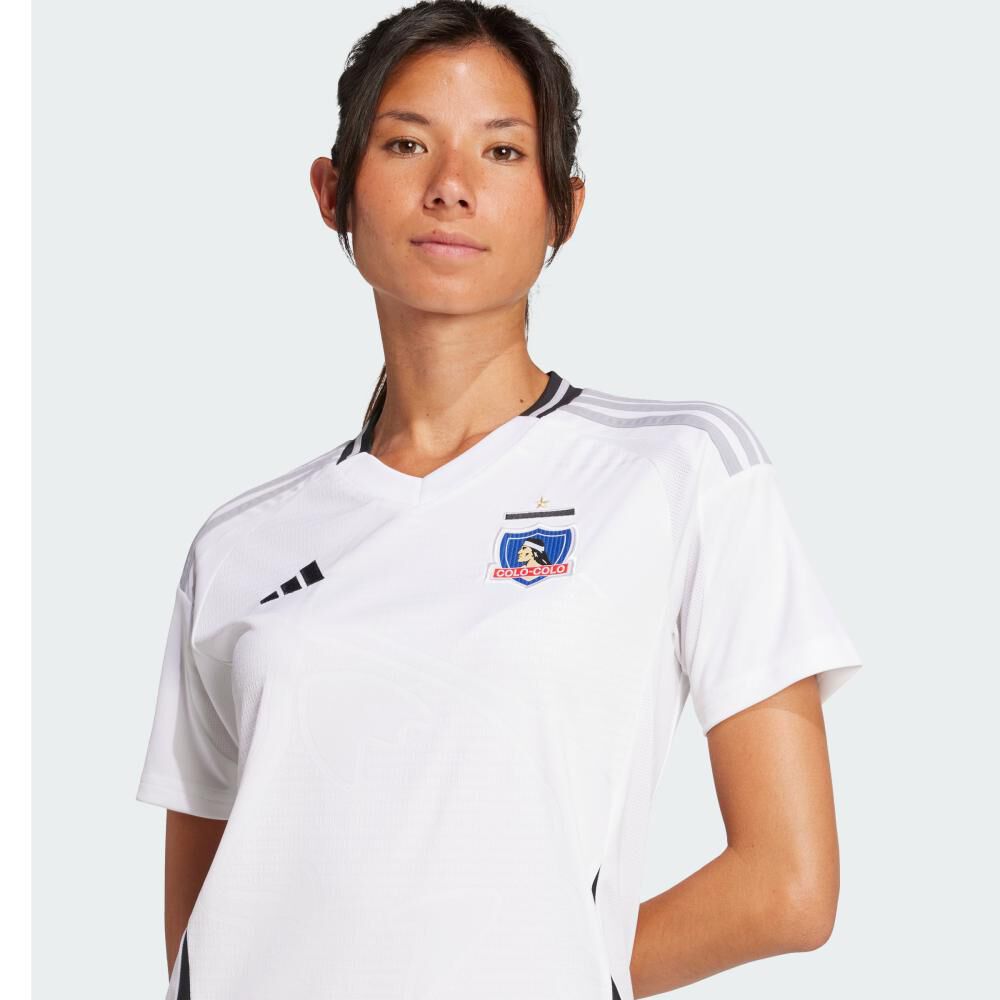 Camiseta De Futbol Mujer Adidas Local Colo Colo image number 7.0