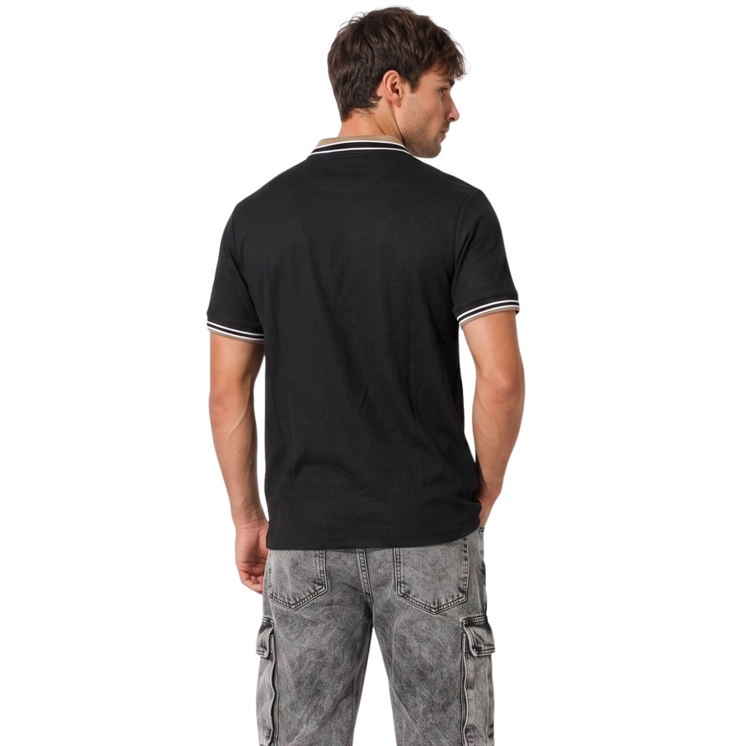 Polera Hombre Cuello Polo Con Cierre Slim Fit Milano image number 2.0