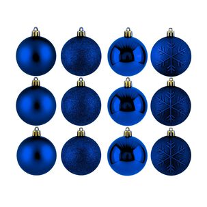 16 Esferas Bambalinas Adorno Navideño Azul 6cm Decoracion 16 Esferas Bambalinas Adorno Navideño Azul 6cm Decoracion