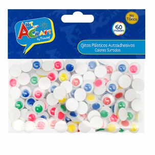 Figura Ojitos Plasticos Col. Surtidos 60 Piezas Art & Craft