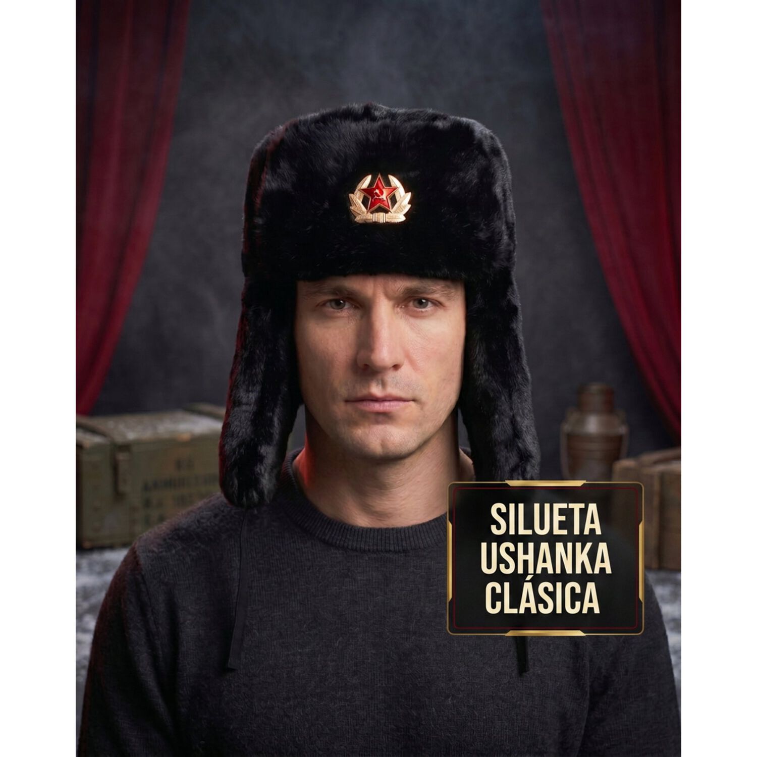 Gorro Disfraz Union Sovietica Ruso image number 2.0