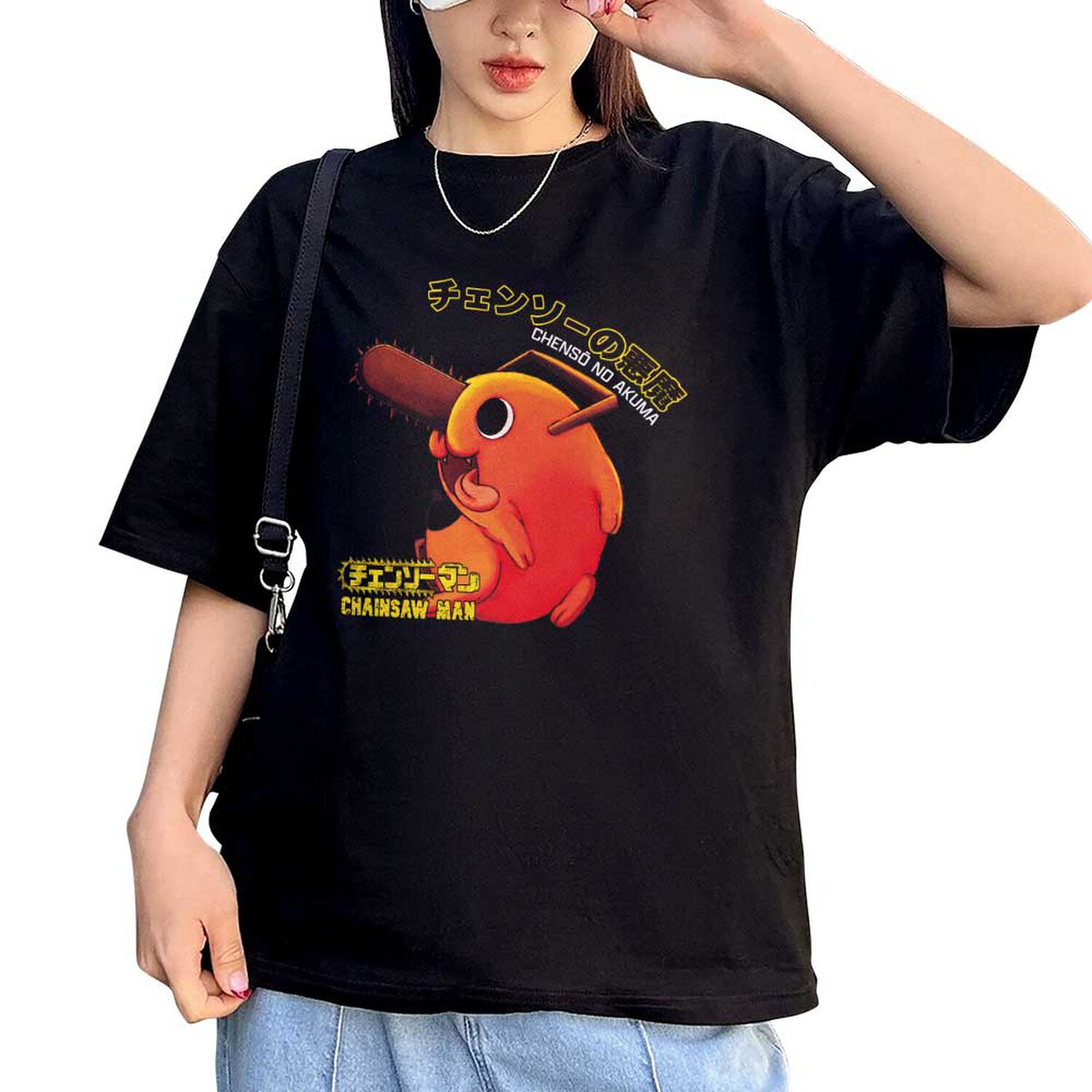 Polera Estampada Chainsawman Pochita Anime image number 0.0