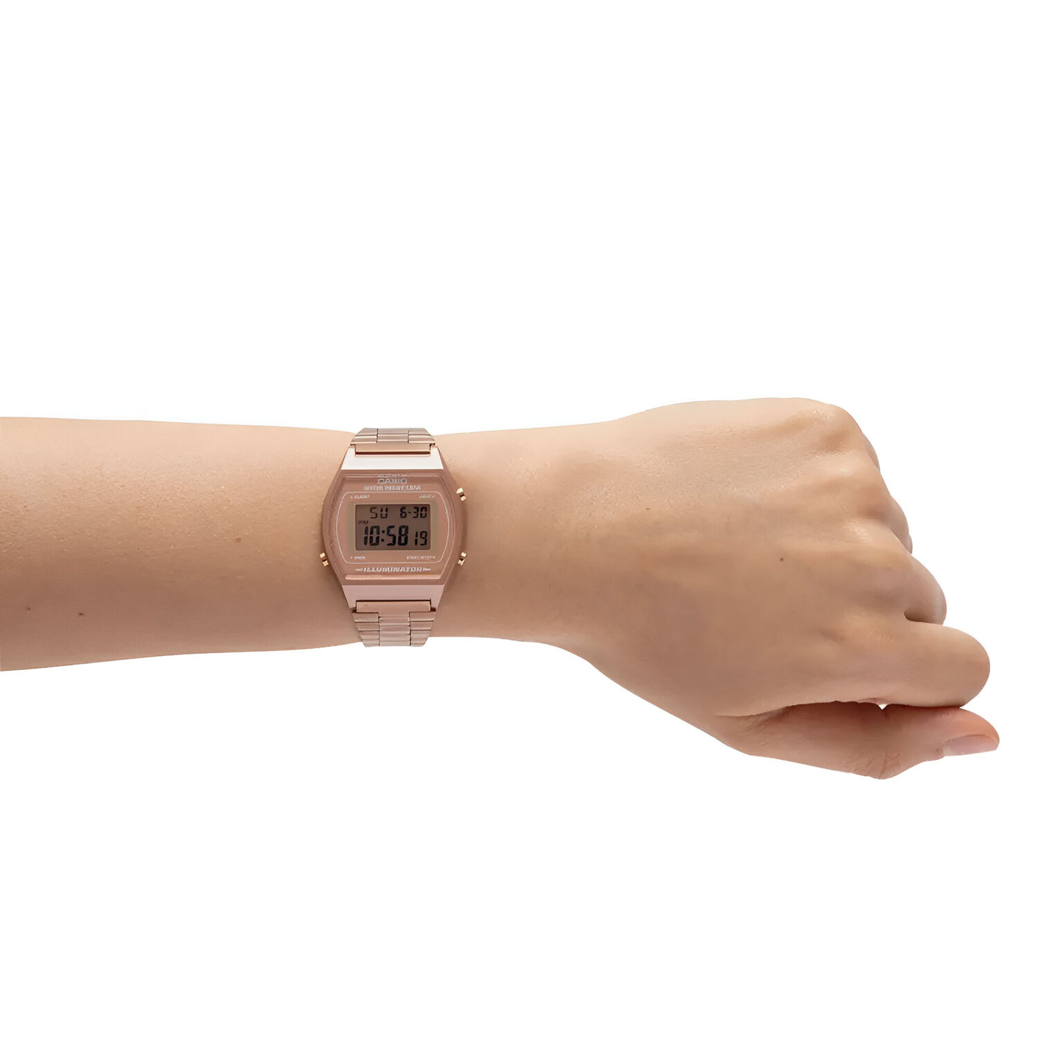 Reloj Digital Casio Oro Rosa Mujer B640wmr-5adf image number 2.0