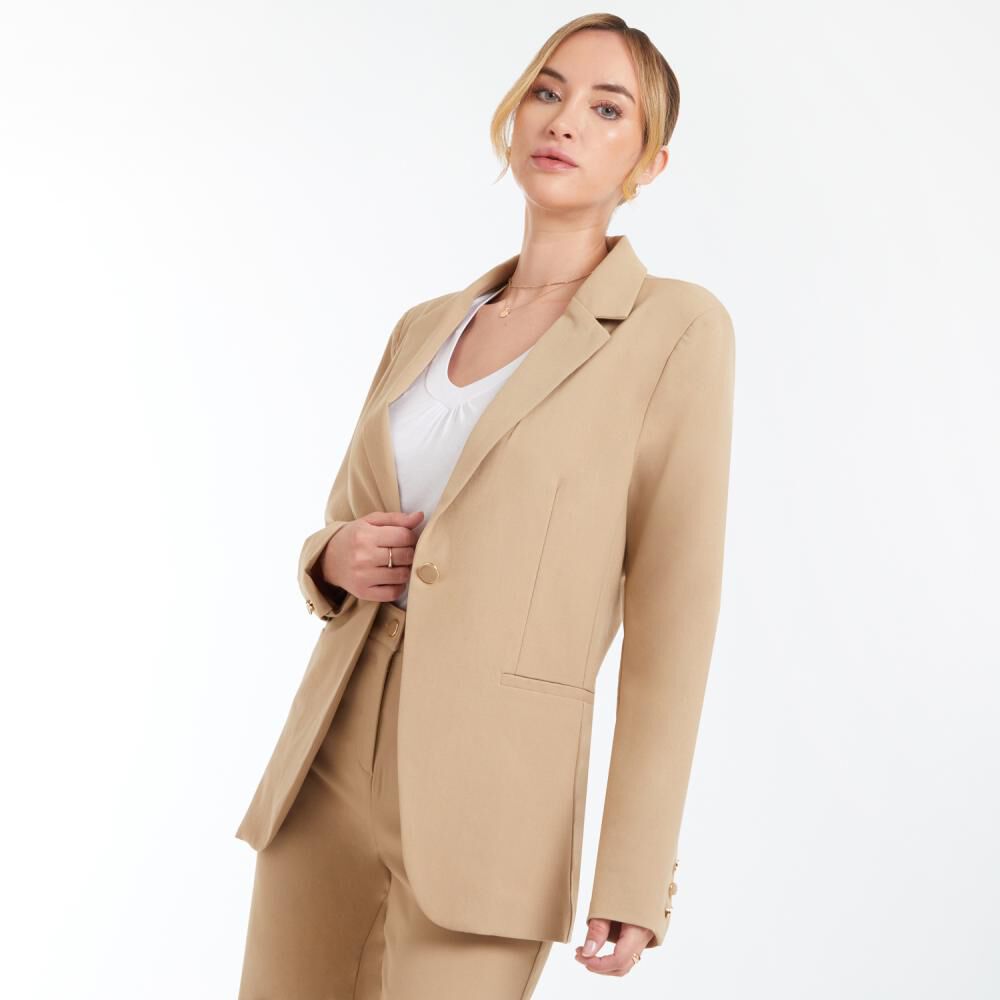 Blazer Básico Liso Regular Mujer Lesage image number 2.0