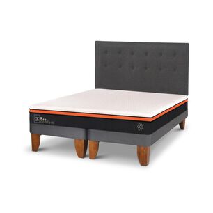 Cama Europea Cic Bee Comfort / 2 Plazas / Base Dividida + Respaldo