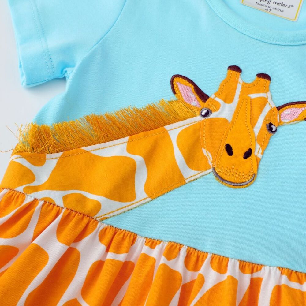 Vestido Manga Corta Ni&ntilde;a Estampado Safari 2 A 7 A&ntilde;os image number 3.0