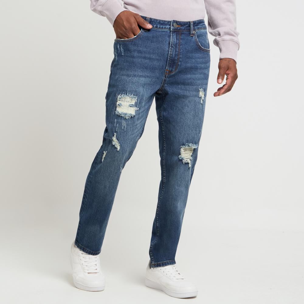Jeans Roturas Tiro Medio Skinny Hombre Rolly Go image number 2.0