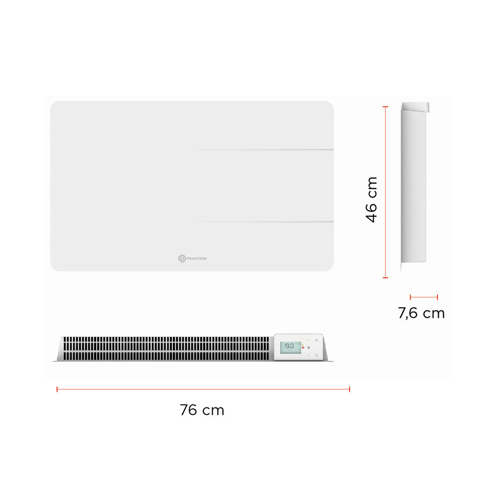 Estufa Radiador Calefactor &Oacute;nix Cer&aacute;mico Blanco 1500w Primaterm image number 3.0