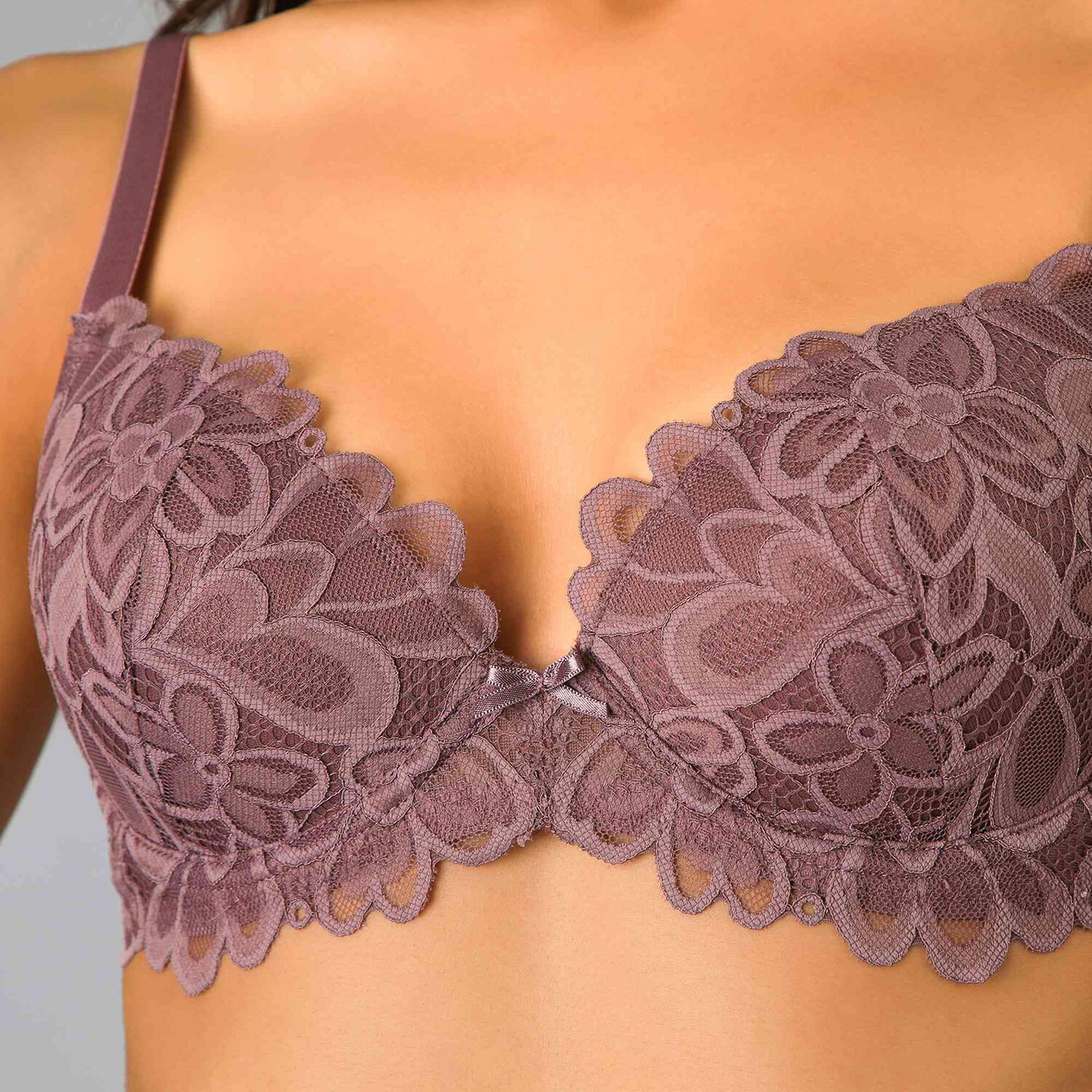 Sosten Copas Push Up Encaje Flor Flores Mujer 13504-272 image number 3.0