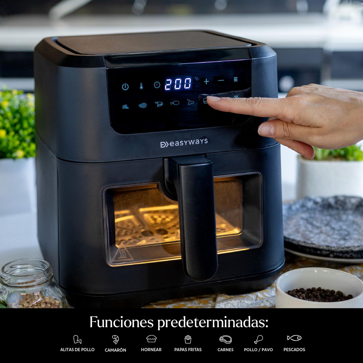 Freidora De Aire Chic Prime 5l Ventana De Vidrio Easyways image number 5.0