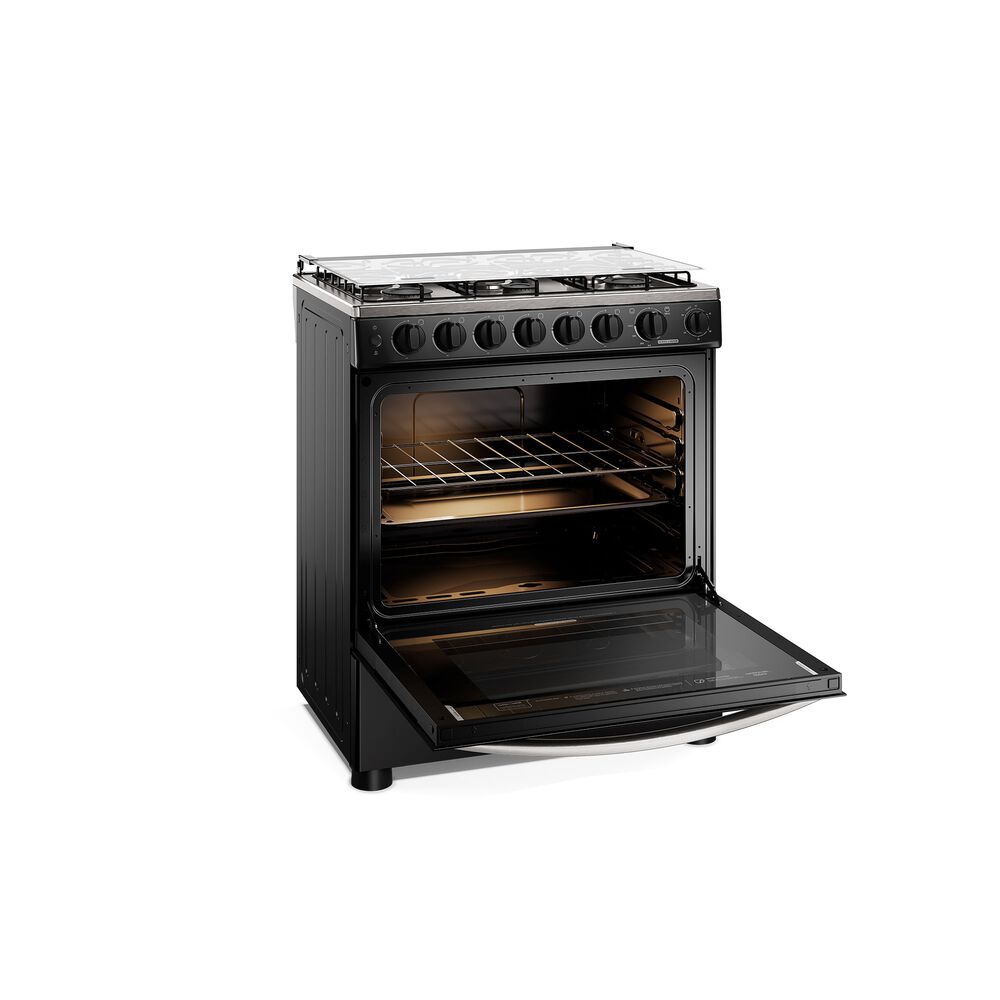 Cocina A Gas 6 Platos Horno Vapor Y Parrilla Pletina Fm6spc Negra image number 7.0