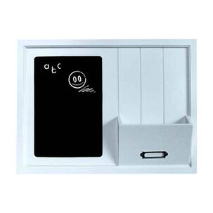 Pizarra Blanco Oganizador De Pared Madera 30x40x2 Vgo