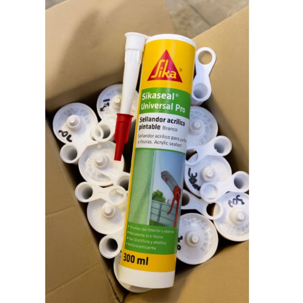 Silicona Sellador Acr&iacute;lico Pintable Blanco Sika 300ml image number 2.0