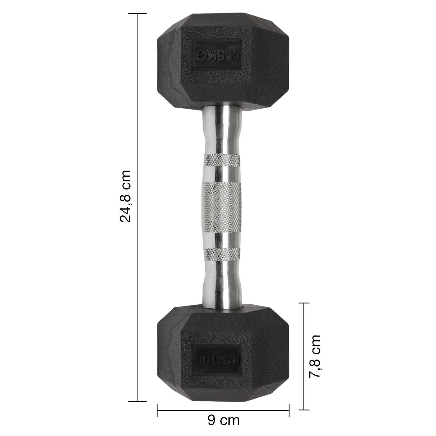Mancuerna Hexagonal 2.5 Kg Negro image number 2.0