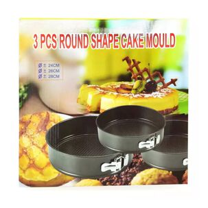 3 Moldes De Torta Desmontable Antiadherente Reposteria