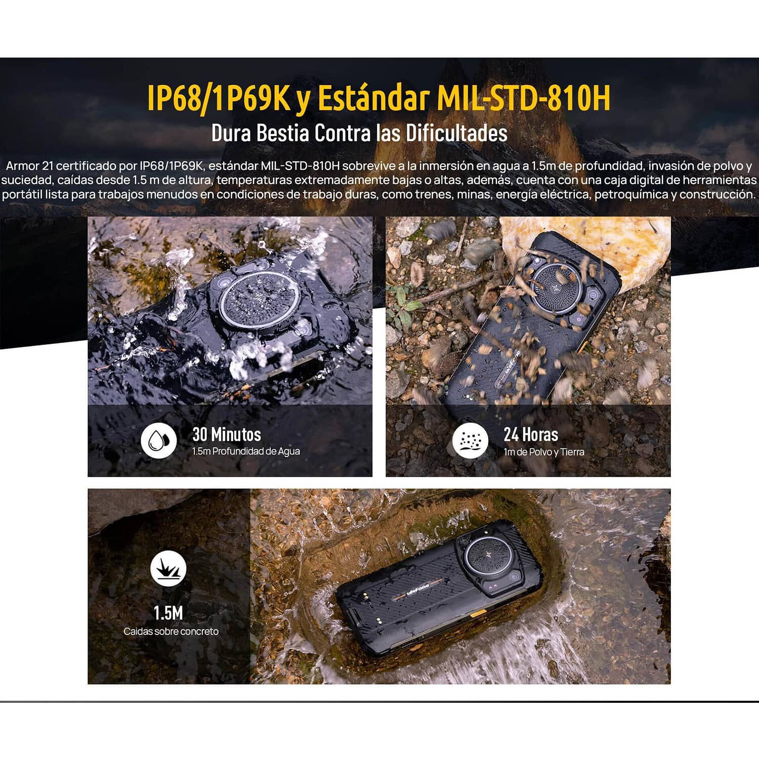 Ulefone Power Armor 21 - Smartphone Resistente Con Sonido Hifi Y Halo Infinito image number 3.0