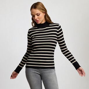 KIMERA SWEATER BÁSICO ACANALADO CUELLO ALTO MUJER KIMERA
