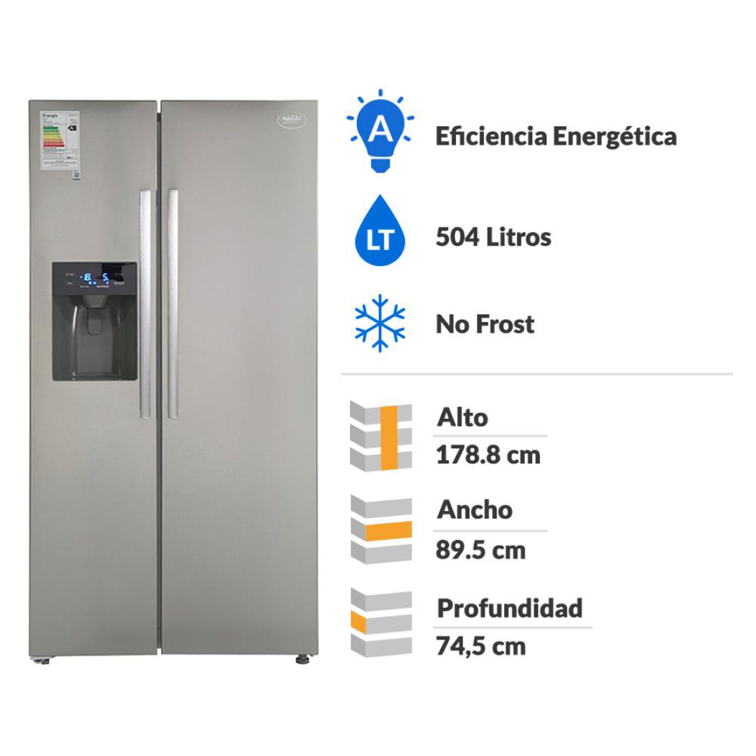 Refrigerador Side by Side Maigas HC-660W /  No Frost / 504 Litros / A image number 1.0