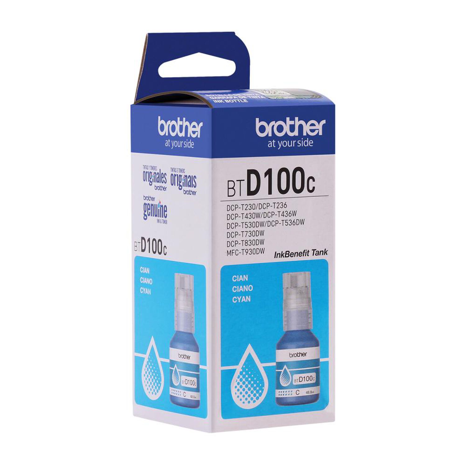 Tinta Brother BTD100C Cyan image number 3.0