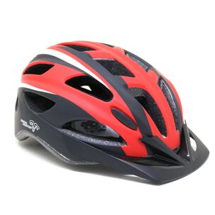 Casco Radical Mountain Mtb Con Luz Matt Negro Rojo L 58-62cm