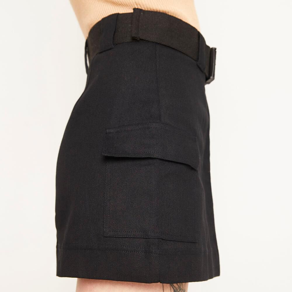 Falda Cargo Con Cinturón Tiro Alto Regular Mujer Rolly Go image number 4.0