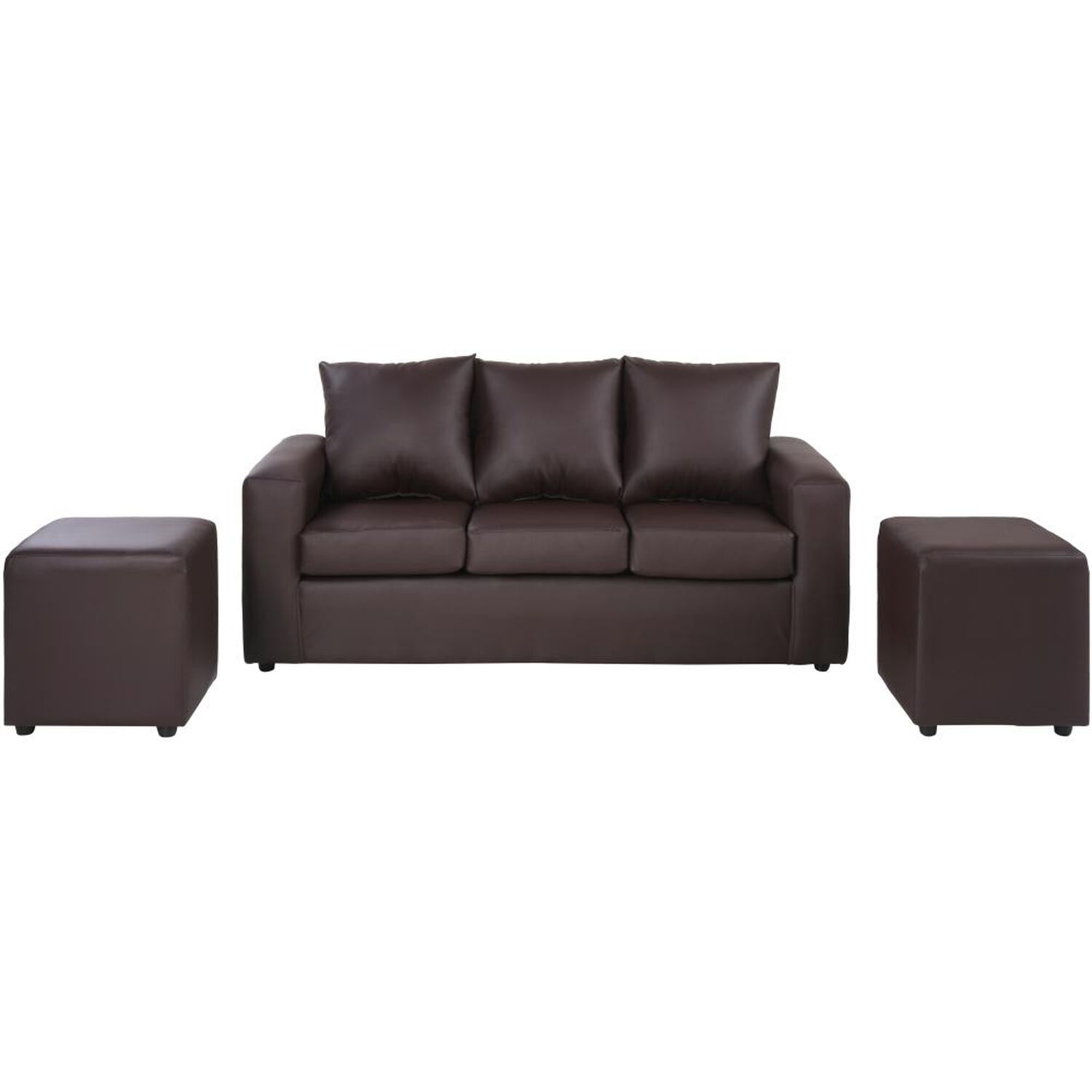 Juego De Living Bodevir Kendy / 3 Cuerpos + 2 Pouf image number 1.0