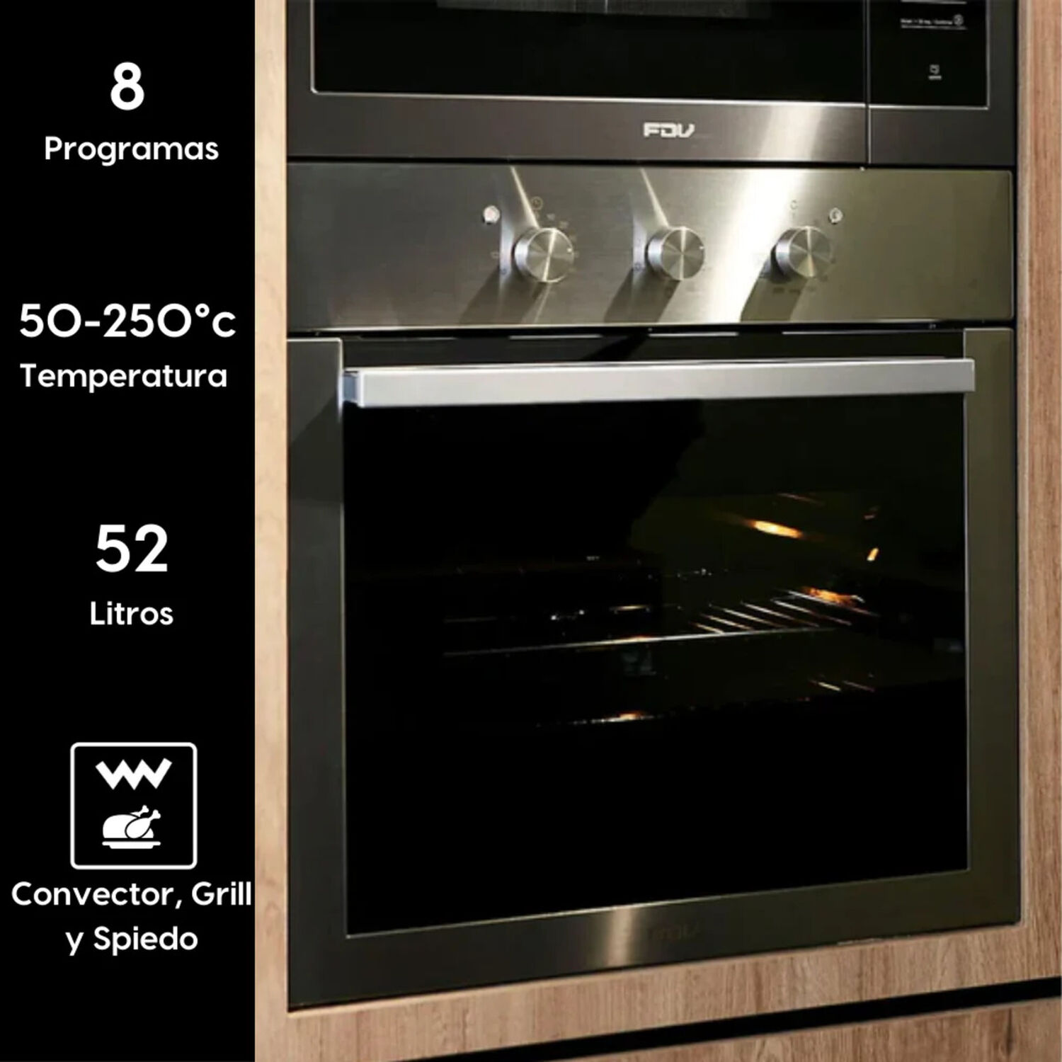 Horno El&eacute;ctrico Fdv Elite - 60 Litros image number 2.0