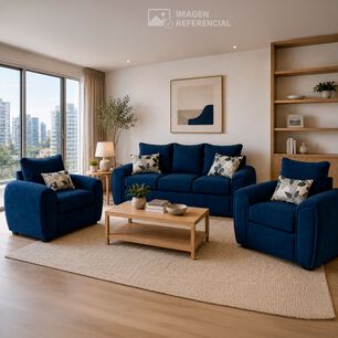Juego De Living Elegant Detail Houston / 5 Cuerpos