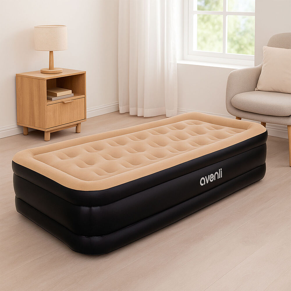 Colchón Inflable Eléctrico Individual 1 Plaza Café image number 3.0