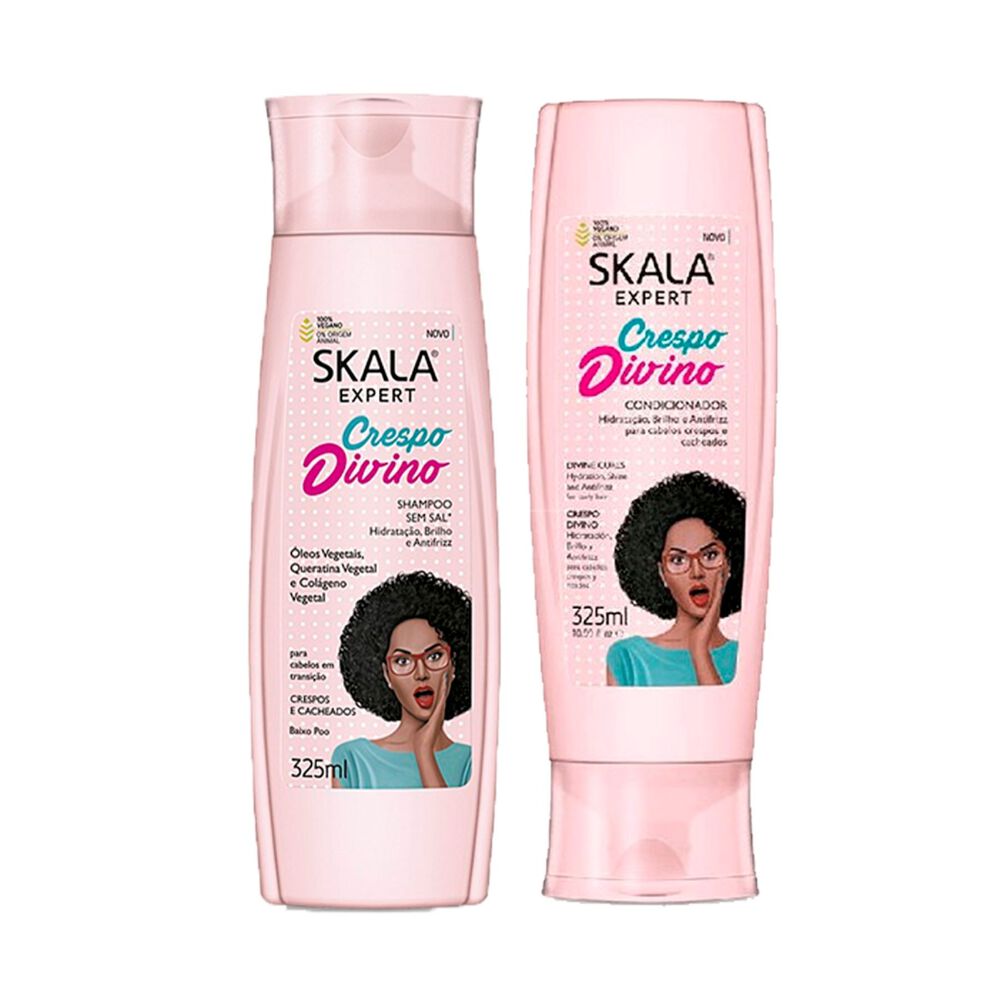 Kit Shampoo Y Acond Crespo Divino Skala Expert 650ml image number 7.0