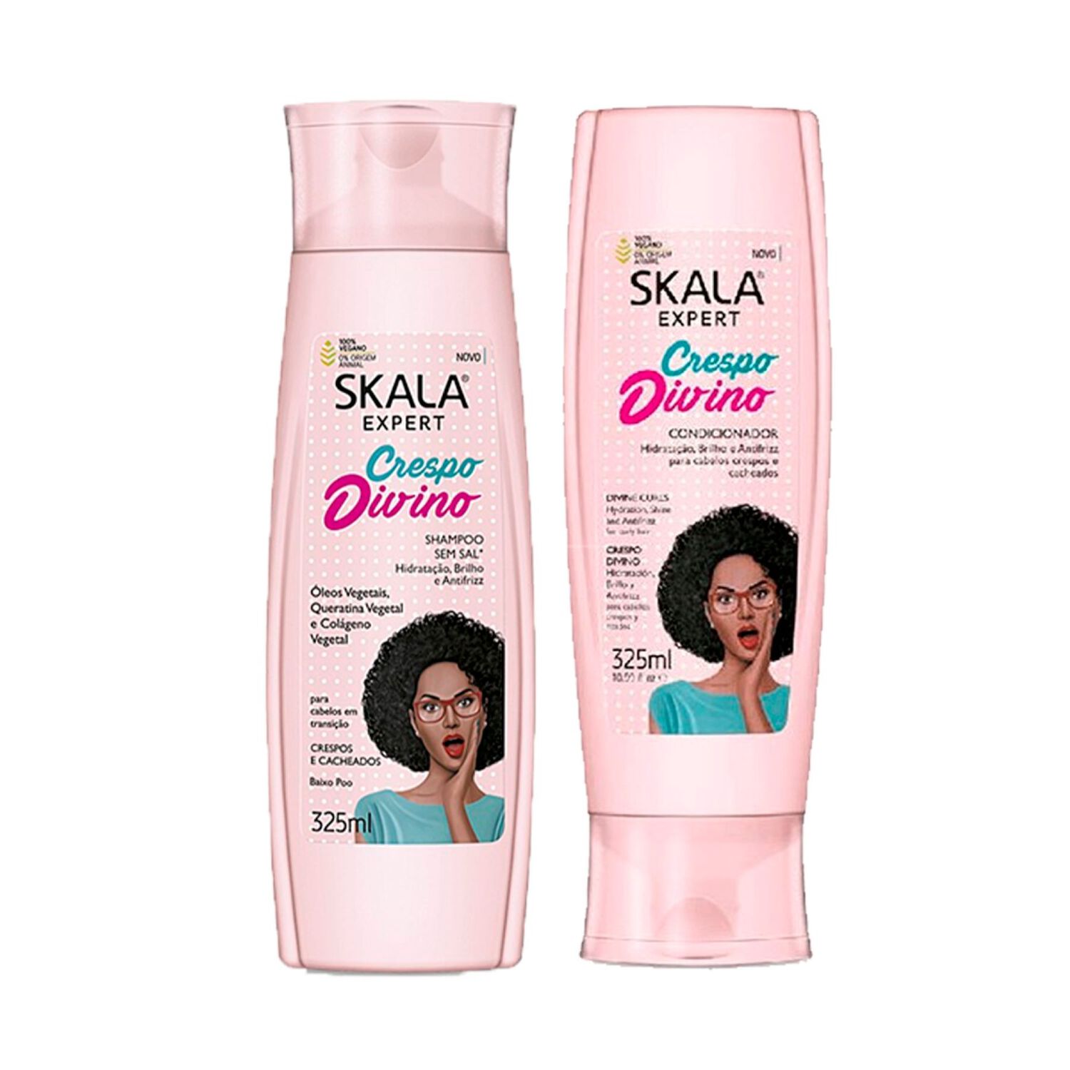Kit Shampoo Y Acond Crespo Divino Skala Expert 650ml image number 7.0