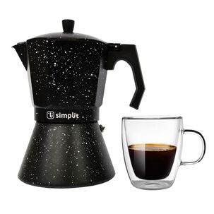 Pack Cafetera Italiana 12 Tazas + Taza Doble Pared 350 Ml