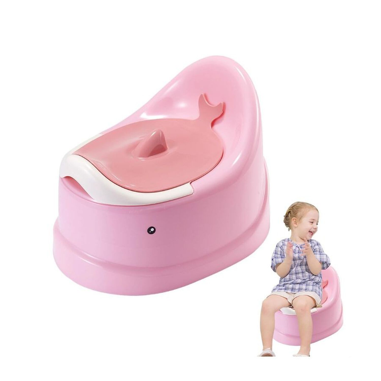 Pelela Bacinica Infantil Dise&ntilde;o Ballena Ba&ntilde;o Beb&eacute; Rosa image number 2.0