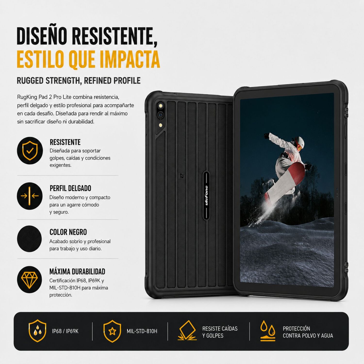 Tablet Rugged Ulefone Rugking Pad 2 Pro Lite 4g 128gb 16gb image number 6.0