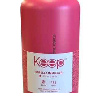 Botella Insulada Keep 1litro Hidratacion Deporte Rosa