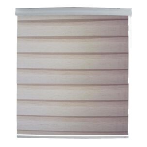 Cortina Roller Duo Lino Beige Sand Vincenzi / 120x120cm