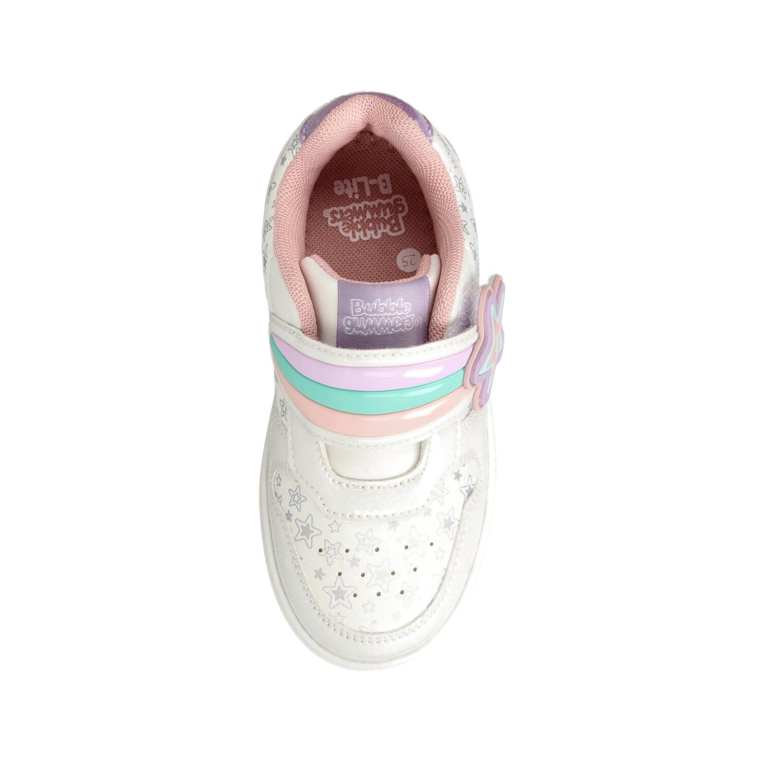 Zapatilla Ni&ntilde;a Bubblegummers Neon Plateado/blanco image number 3.0