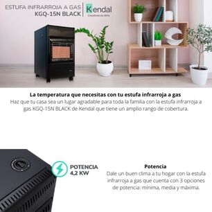 Cale. Gas Kendal Interior 15 Kg Negra