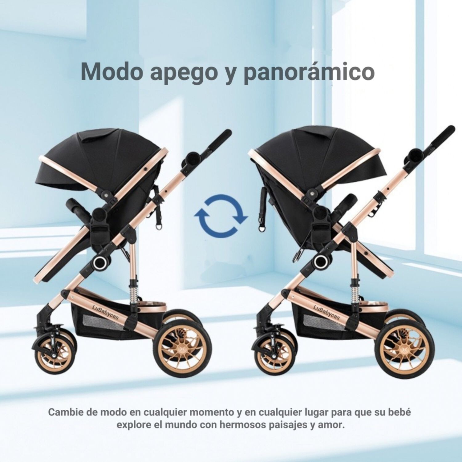Coche Travel System Con Accesorios Musso Cafe Lubabycas image number 3.0