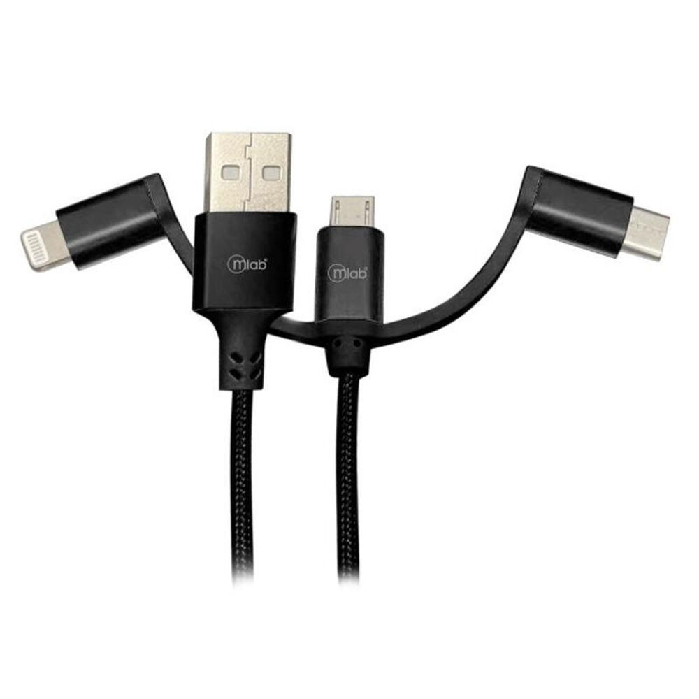 Cable Mlab 3 En 1 Usb A Micro Usb Tipo C Y Lightning 1 Metro image number 0.0