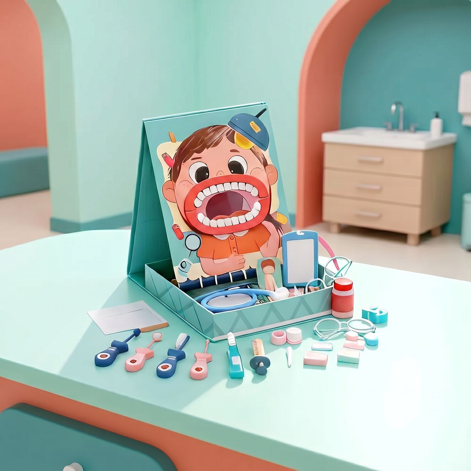 Set Juego De Roles Doctor- Dentista Juego Madera Ni&ntilde;os image number 16.0