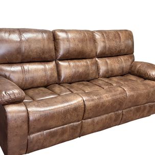 Sofa Reclinable Electrico Relaxline 3 Cuerpos Vintage Cafe/usb
