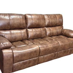 Sofa Reclinable Electrico Relaxline 3 Cuerpos Vintage Cafe/usb