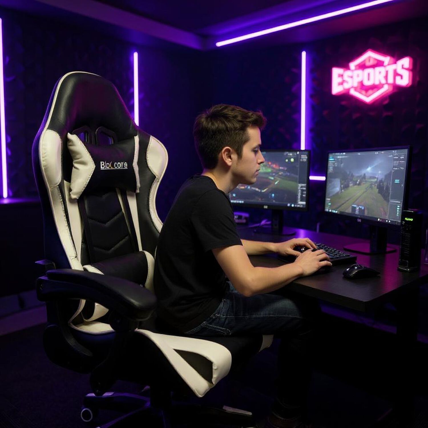 Silla Gamer Reclinable - Color Blanco image number 2.0